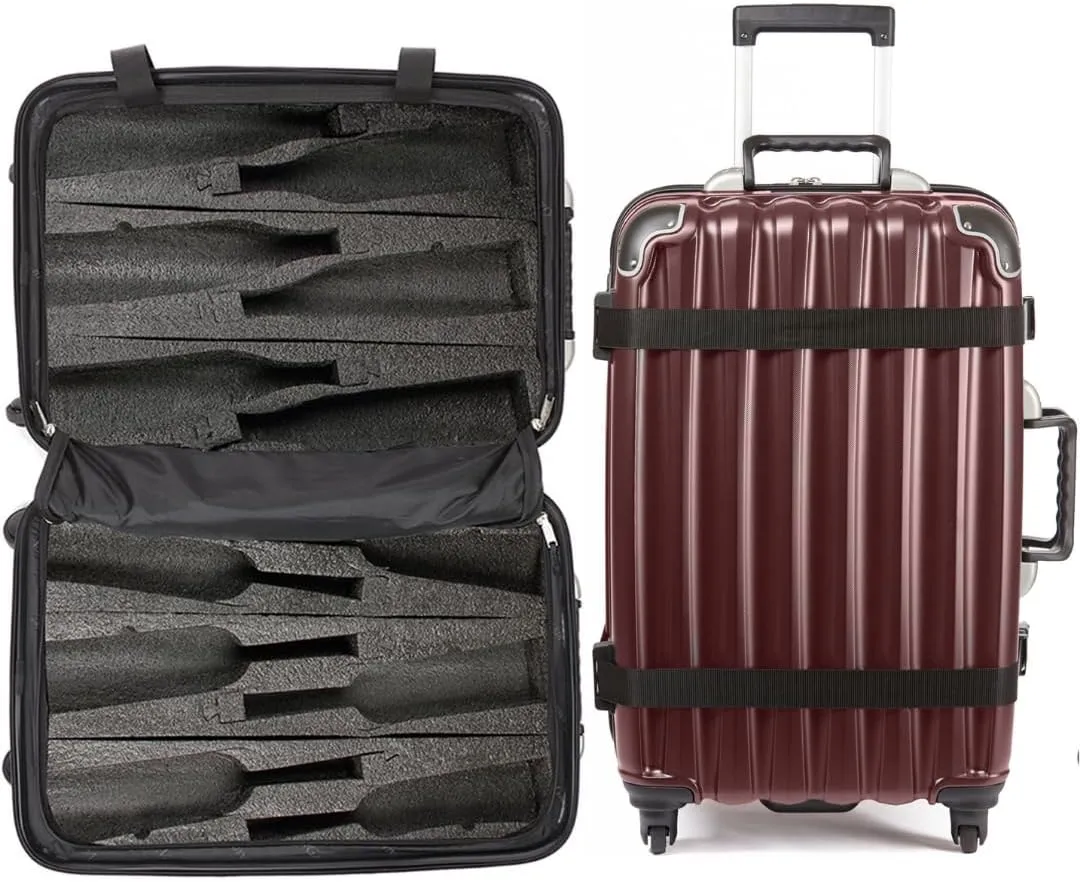 VinGardeValise® Grande Wine Suitcase – 12-Bottle Travel Luggage, TSA-Approved, Durable Hard Shell, Shockproof Foam, Secure Bottle Protection for Enthusiasts & Collectors
