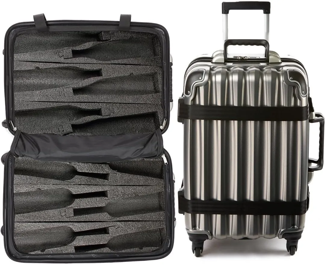 VinGardeValise® Grande Wine Suitcase – 12-Bottle Travel Luggage, TSA-Approved, Durable Hard Shell, Shockproof Foam, Secure Bottle Protection for Enthusiasts & Collectors
