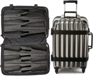 VinGardeValise® Grande Wine Suitcase – 12-Bottle Travel Luggage, TSA-Approved, Durable Hard Shell, Shockproof Foam, Secure Bottle Protection for Enthusiasts & Collectors
