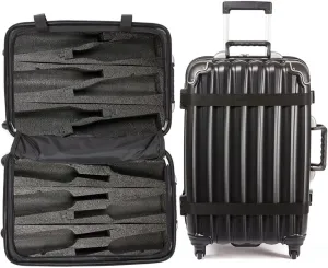 VinGardeValise® Grande Wine Suitcase – 12-Bottle Travel Luggage, TSA-Approved, Durable Hard Shell, Shockproof Foam, Secure Bottle Protection for Enthusiasts & Collectors