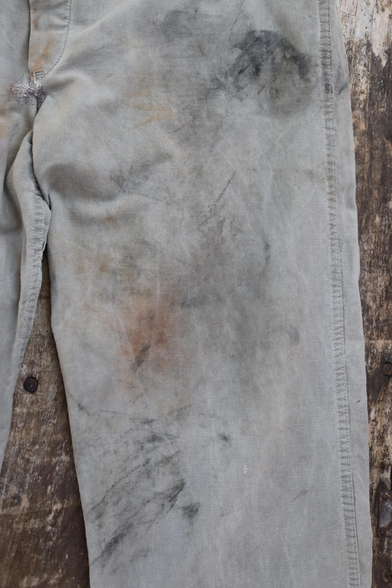 Vintage 1940s 1950s Swedish workwear trousers - military utility pants - buckle back - 36” x 31”