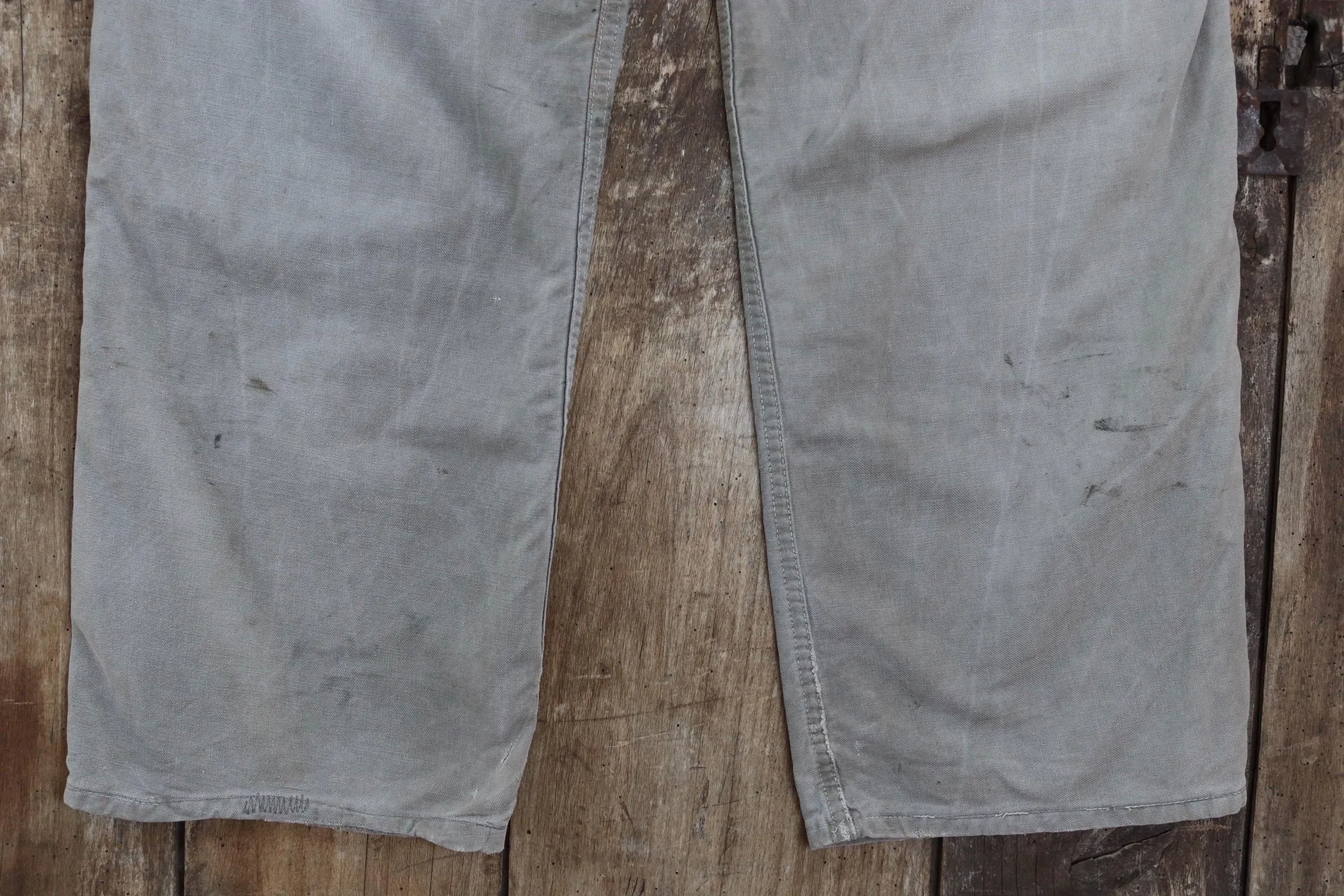 Vintage 1940s 1950s Swedish workwear trousers - military utility pants - buckle back - 36” x 31”