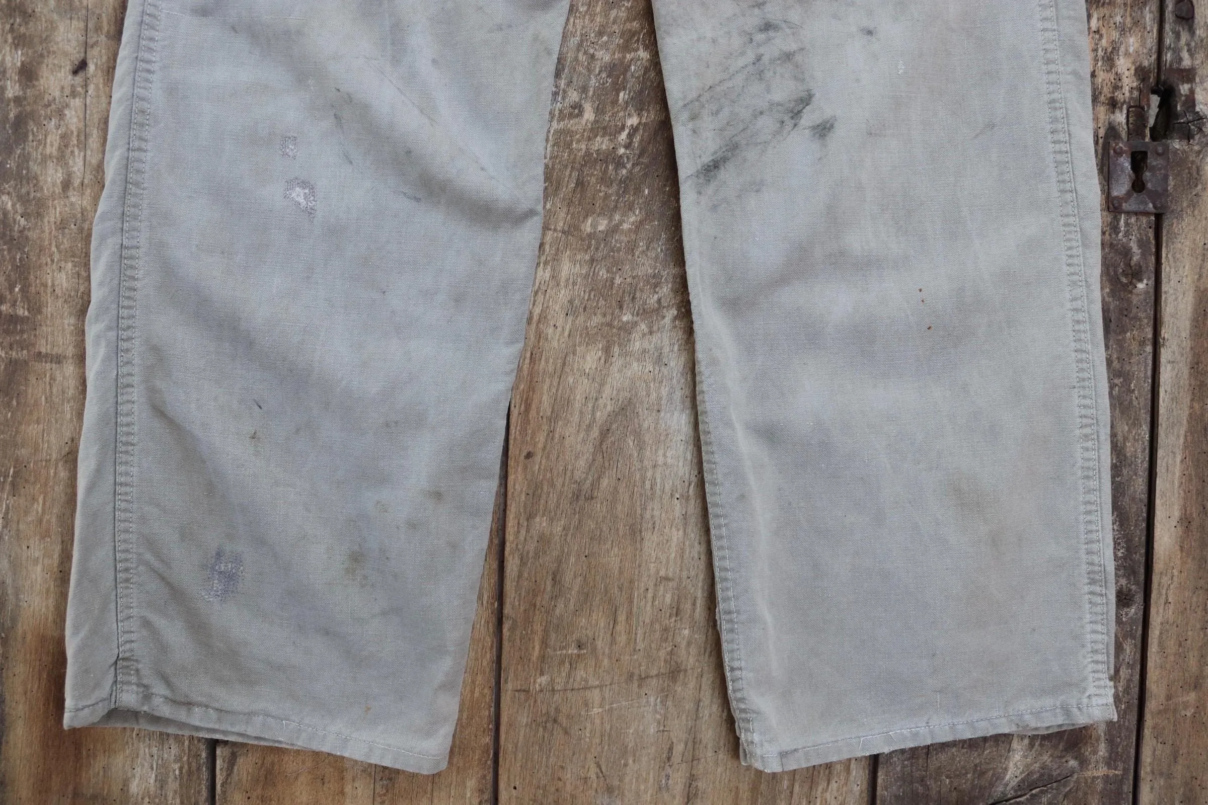 Vintage 1940s 1950s Swedish workwear trousers - military utility pants - buckle back - 36” x 31”