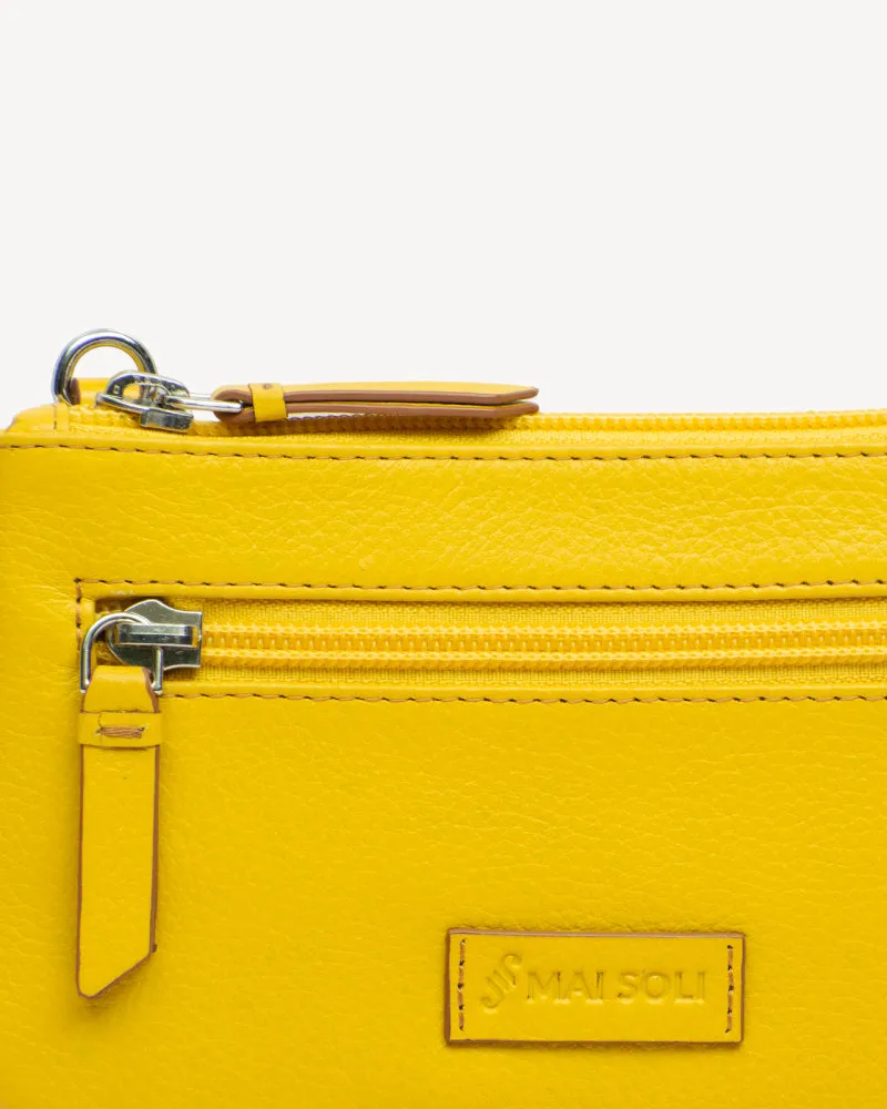 Virginia Small Slim Wristlet Pouch - Yellow