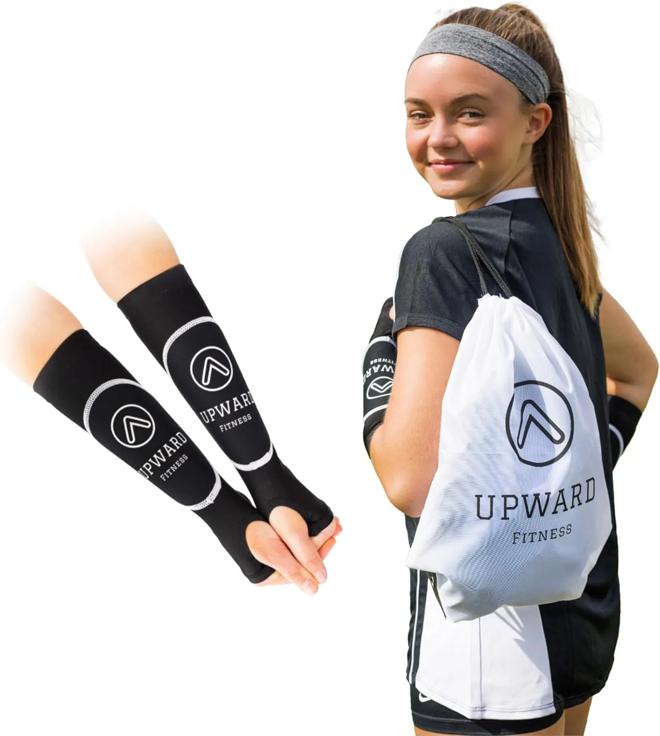 Volleyball Arm Sleeves with Passing Protection Forearm Pads and Comfortable Thumbhole Design
