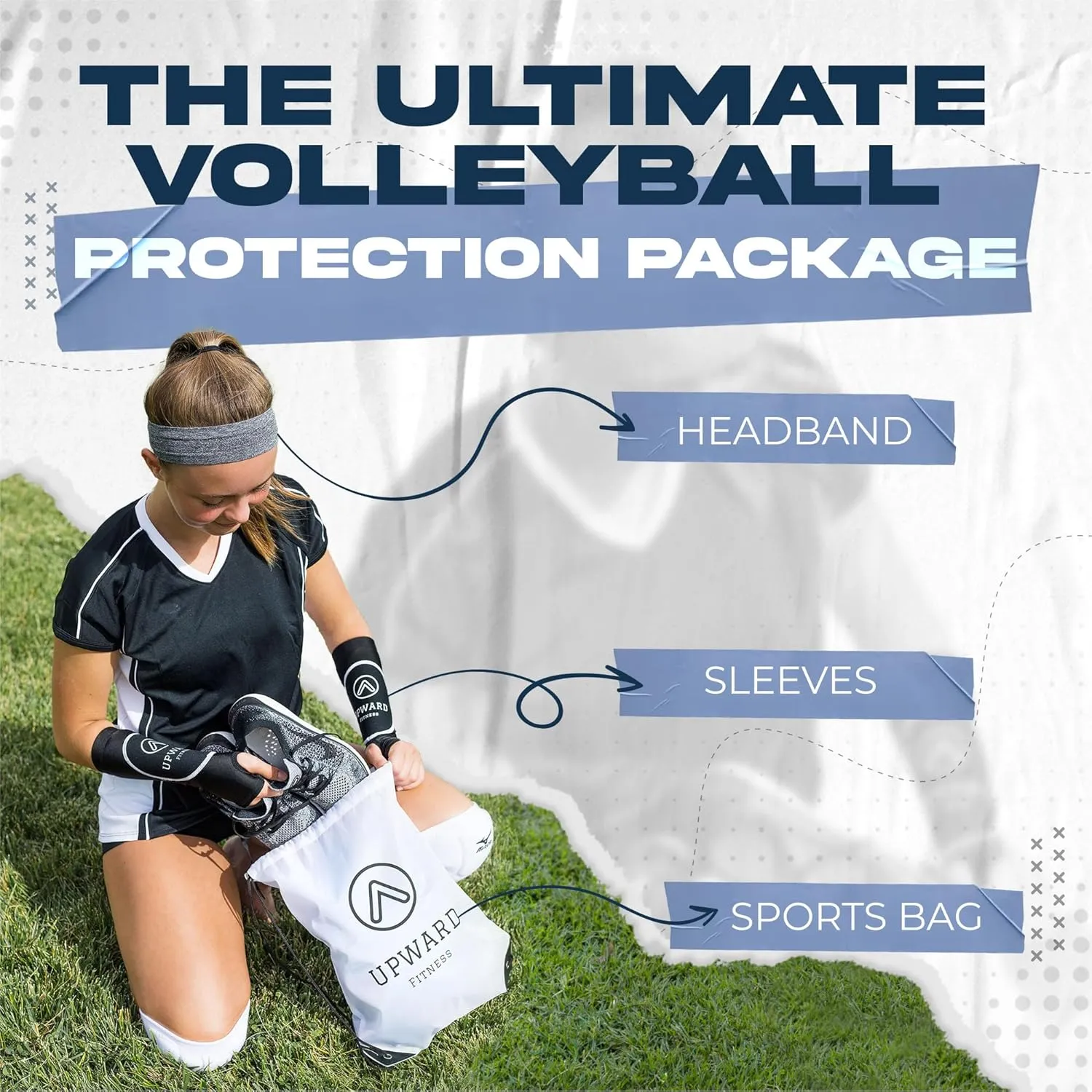 Volleyball Arm Sleeves with Passing Protection Forearm Pads and Comfortable Thumbhole Design