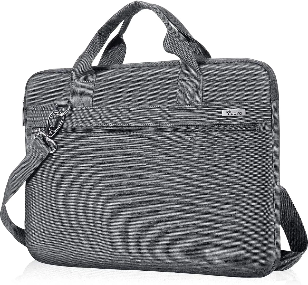 Voova Laptop Bag 15.6 Inch, 360° Protective Laptop Case Sleeve Compatible with MacBook Air 15 M2/M3/M4, MacBook Pro 15/16, 15-16” Lenovo Dell Hp, Waterproof Computer Bag Slim Briefcase, Grey