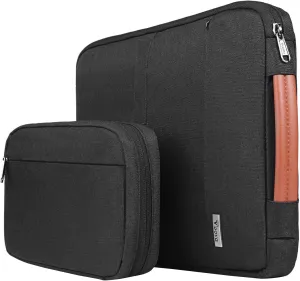 Voova Laptop Sleeve Case 13 14 Inch Compatible with MacBook Air 13 M2/M3/M4, MacBook Pro 13/14,13.5”Surface Laptop 4/5,Chromebook 14,2 in 1 Waterproof Computer Bag with Detachable Accessory Pouch