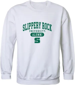 W Republic Slippery Rock University of Pennsylvania Alumni Fleece Crewneck Sweatshirts - White, Large