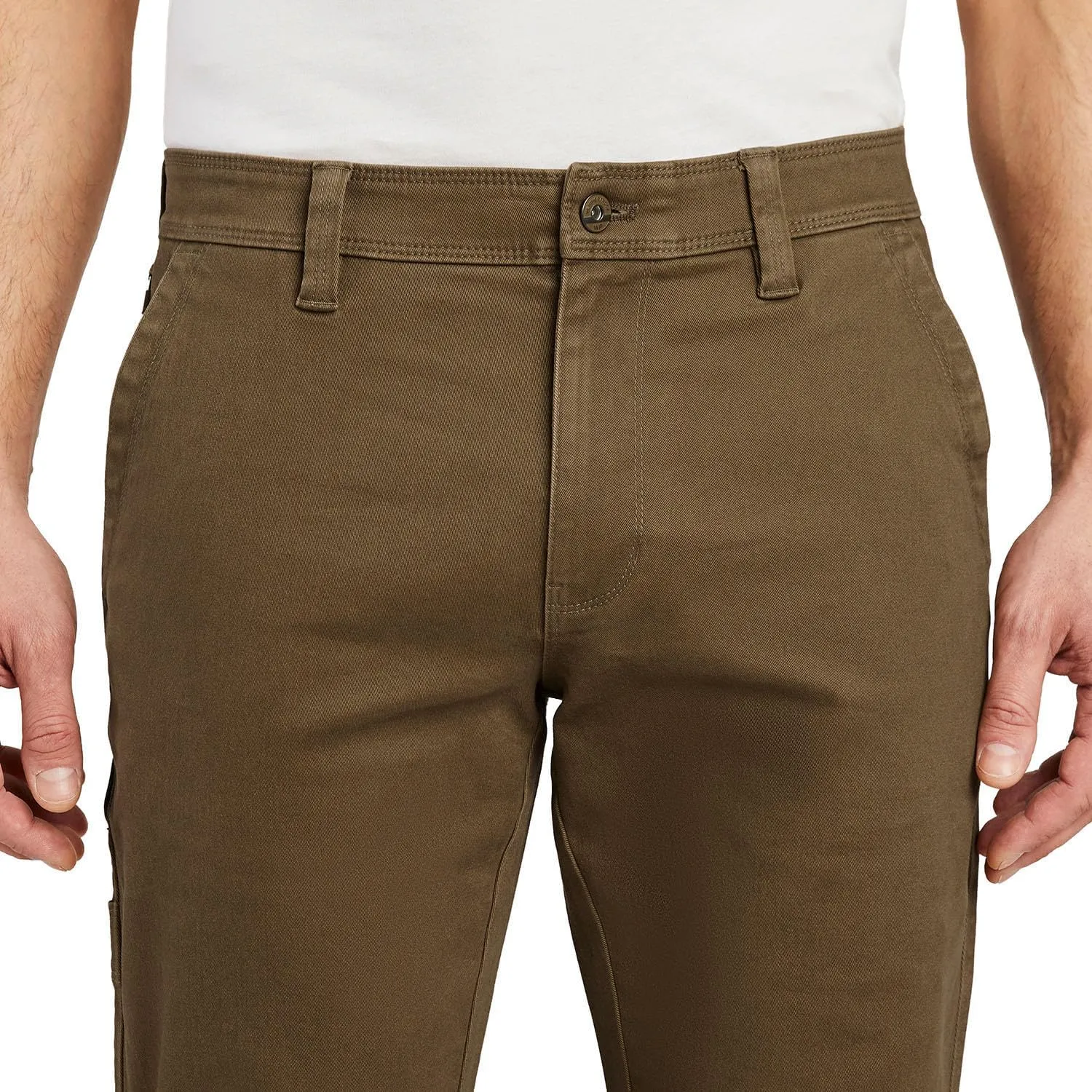 Weatherproof WP Men's 5 Pocket Utility Cargo Pants, Tactical Work Pants for Men, Relaxed Fit Cotton Hiking Pants
