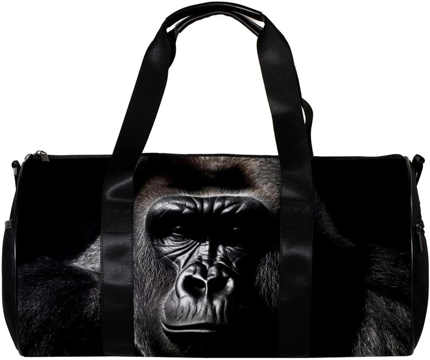 Weekender Travel Bag,Small Gym Bag,Angry Animal Gorilla,Gym Duffle Bag