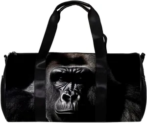 Weekender Travel Bag,Small Gym Bag,Angry Animal Gorilla,Gym Duffle Bag