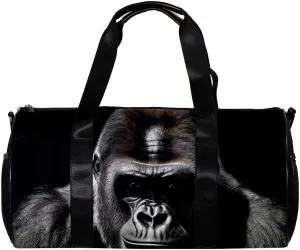 Weekender Travel Bag,Small Gym Bag,Angry Animal Gorilla,Gym Duffle Bag