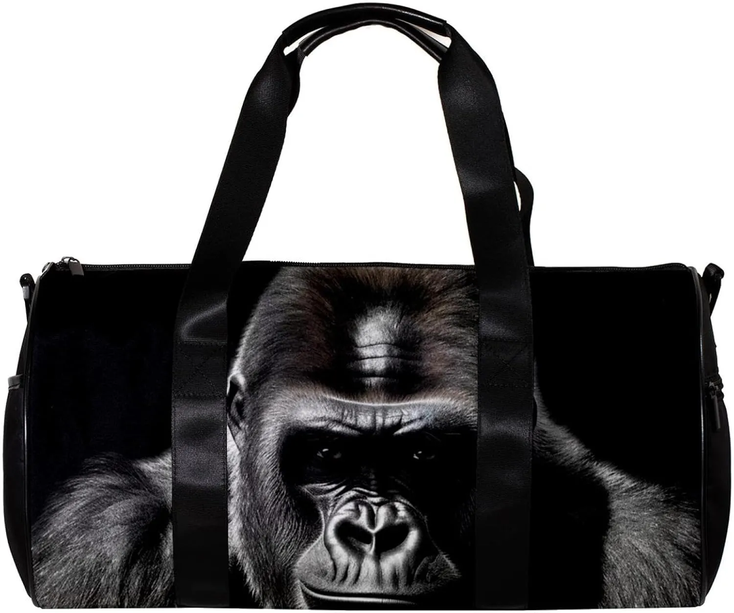 Weekender Travel Bag,Small Gym Bag,Angry Animal Gorilla,Gym Duffle Bag