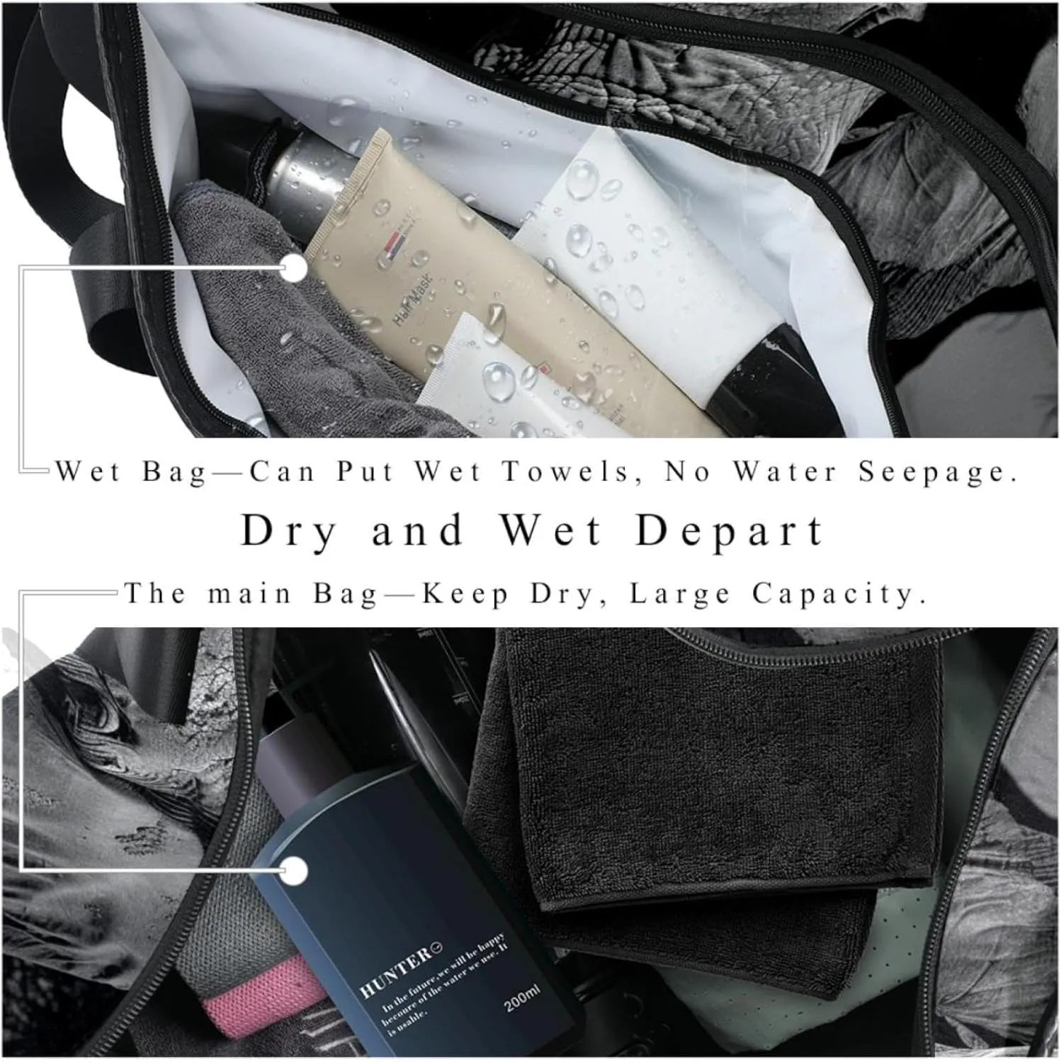 Weekender Travel Bag,Small Gym Bag,Asian Elephant Face Portrait,Gym Duffle Bag