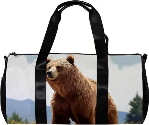 Weekender Travel Bag,Small Gym Bag,Bear Meadow,Gym Duffle Bag