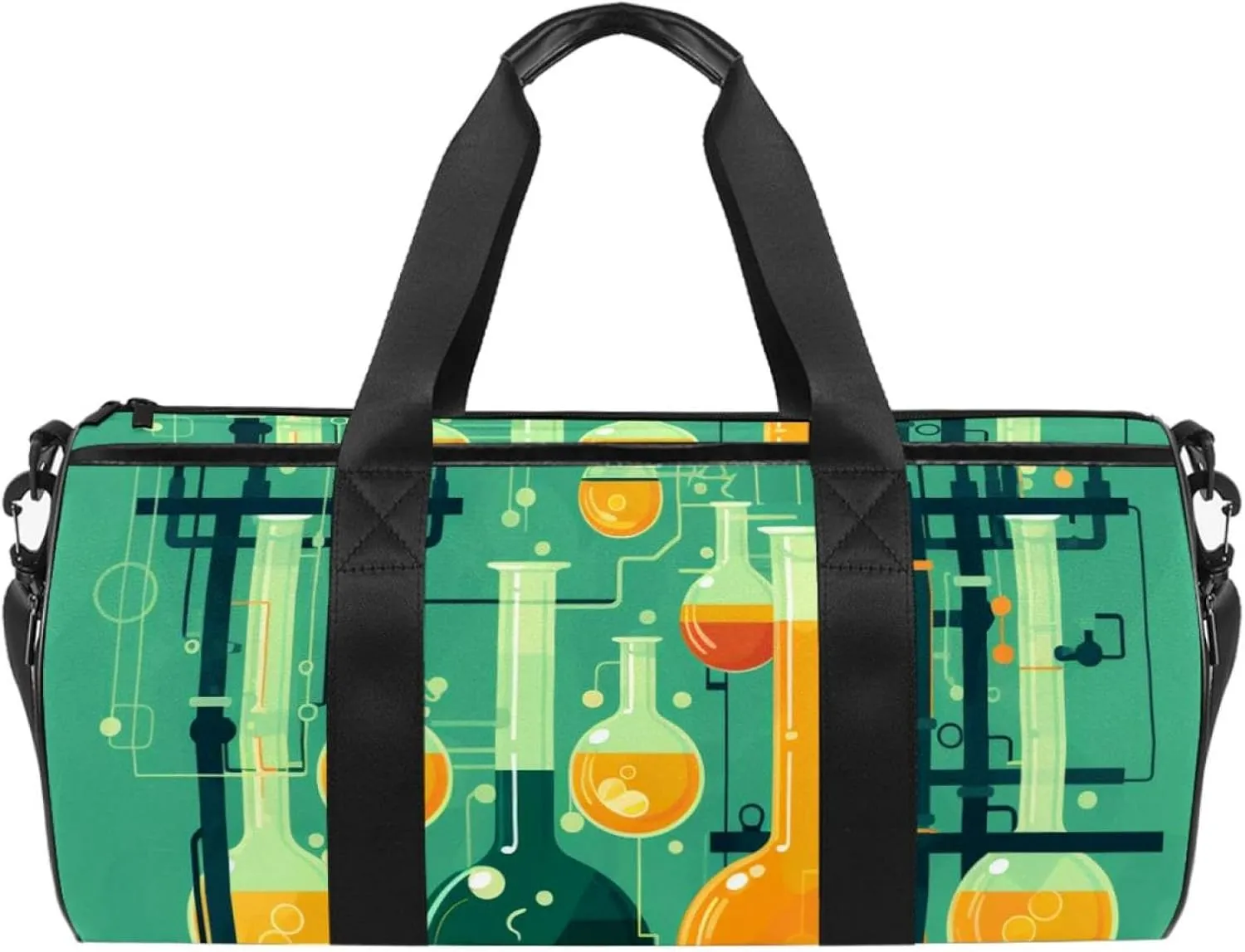 Weekender Travel Bag,Small Gym Bag,Cartoon Chemistry,Gym Duffle Bag