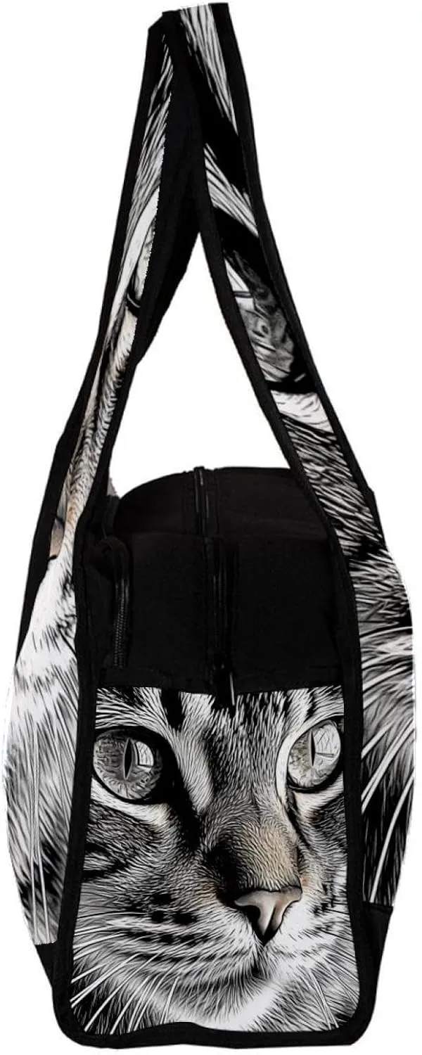 Weekender Travel Bag,Small Gym Bag,Cat Portrait Eyes,Gym Duffle Bag