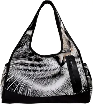 Weekender Travel Bag,Small Gym Bag,Cat Portrait Eyes,Gym Duffle Bag