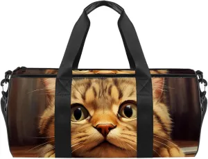Weekender Travel Bag,Small Gym Bag,Chair Cat,Gym Duffle Bag