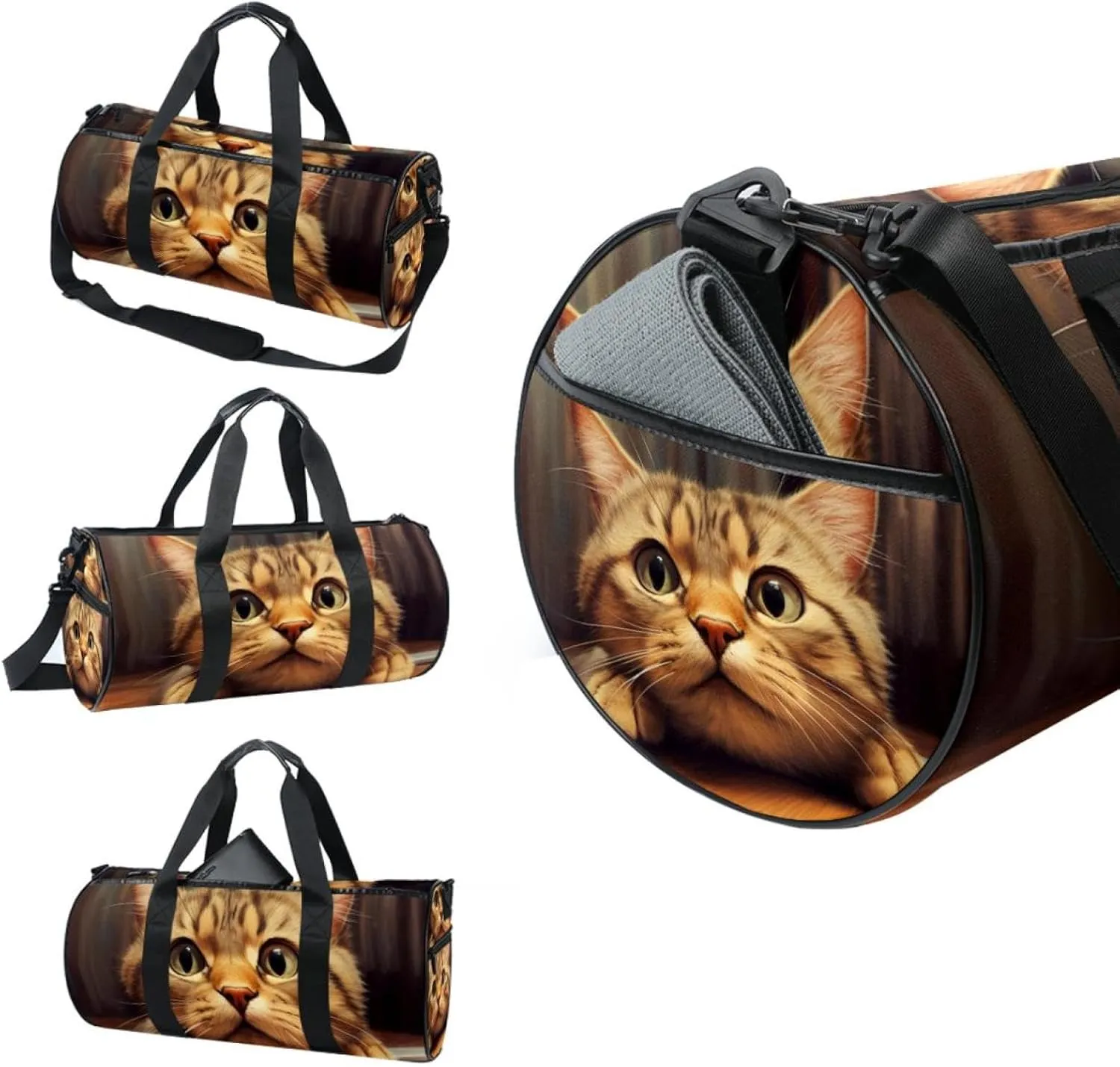 Weekender Travel Bag,Small Gym Bag,Chair Cat,Gym Duffle Bag