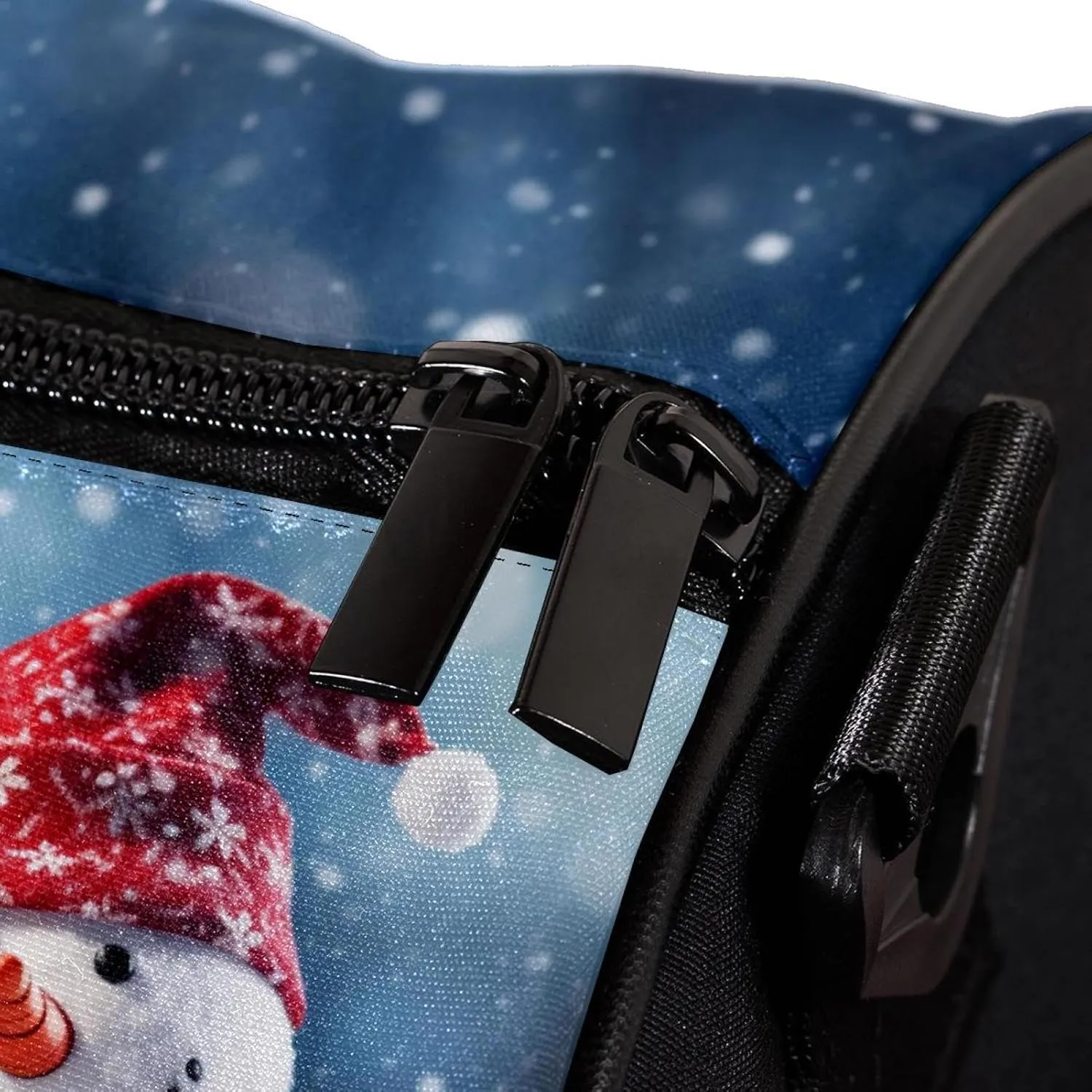 Weekender Travel Bag,Small Gym Bag,Christmas Snowman in Winter,Gym Duffle Bag