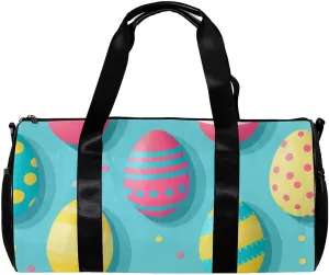 Weekender Travel Bag,Small Gym Bag,Colored Print Egg Easter,Gym Duffle Bag