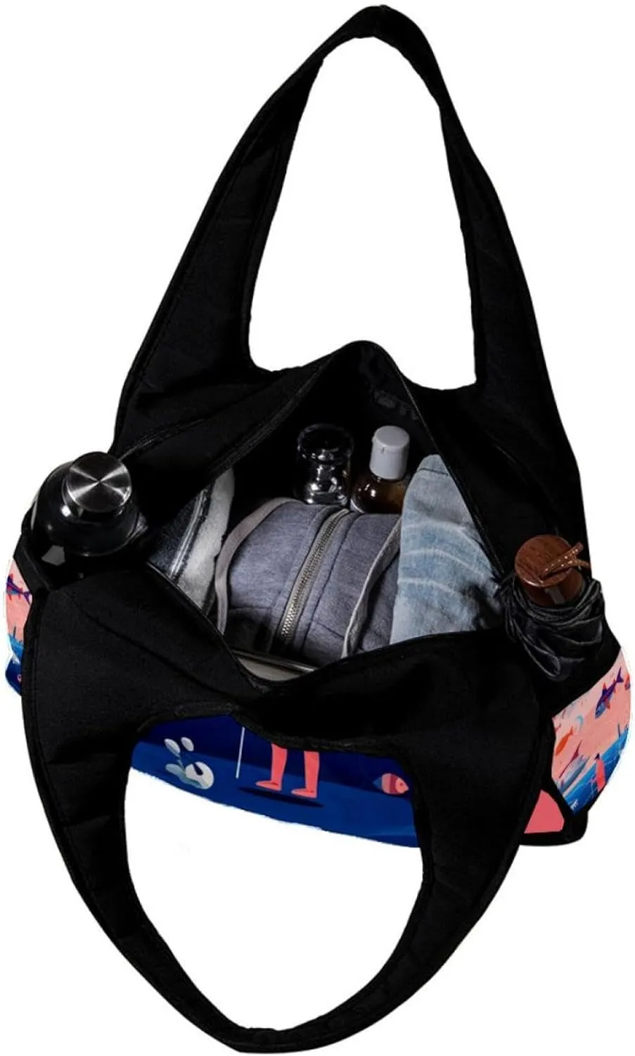 Weekender Travel Bag,Small Gym Bag,Colorful Fish Octopus Ocean,Gym Duffle Bag