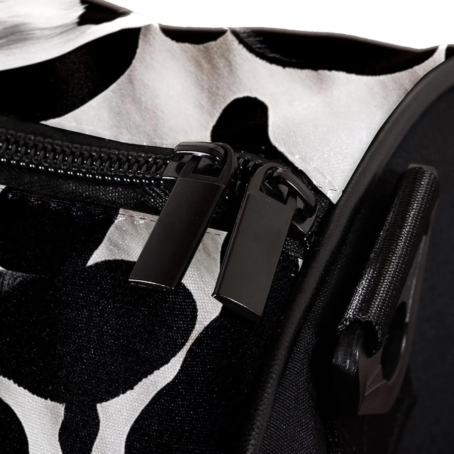 Weekender Travel Bag,Small Gym Bag,Cow Print White Black,Gym Duffle Bag