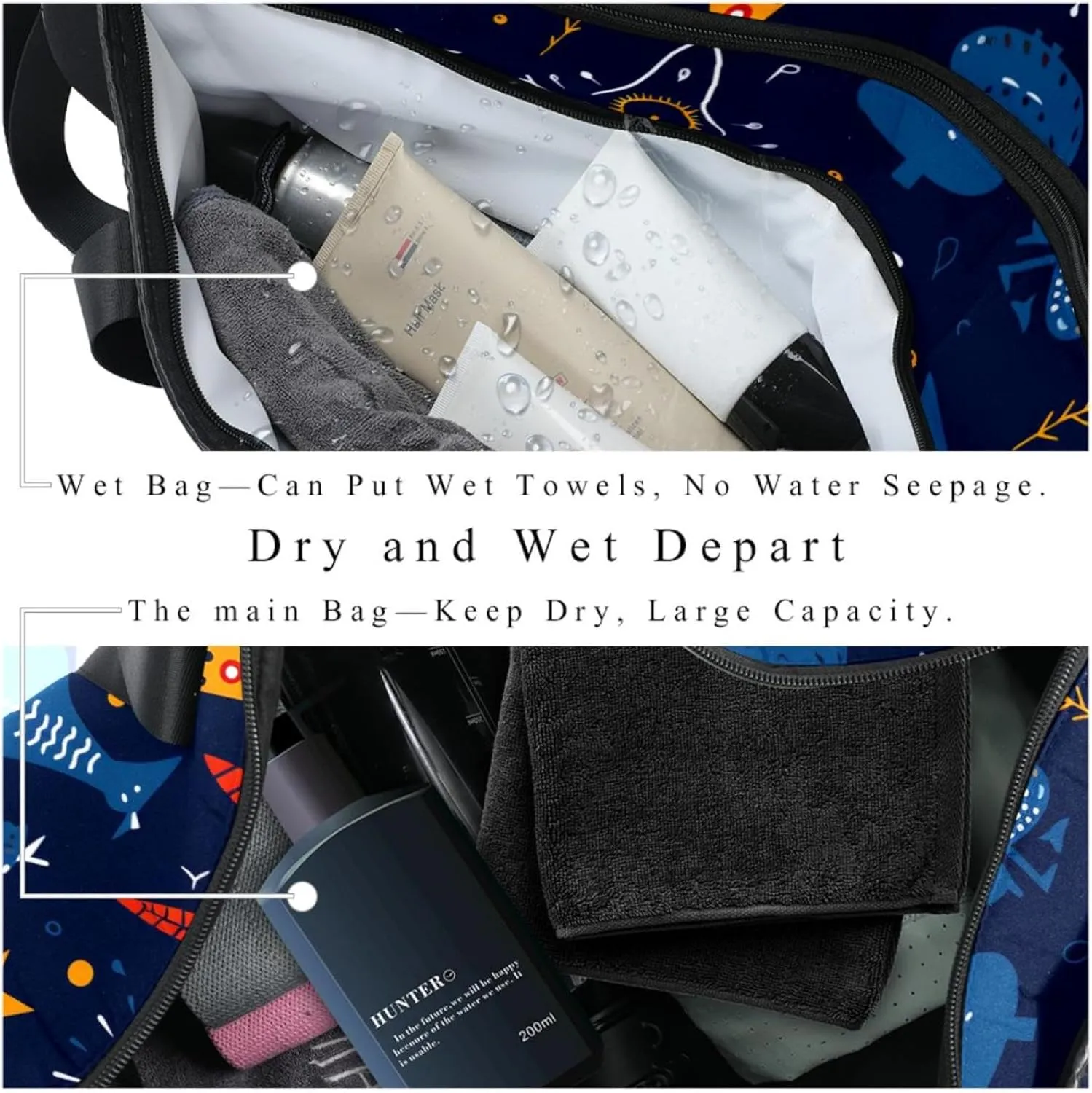 Weekender Travel Bag,Small Gym Bag,Deer Snowflake Angle Christmas,Gym Duffle Bag