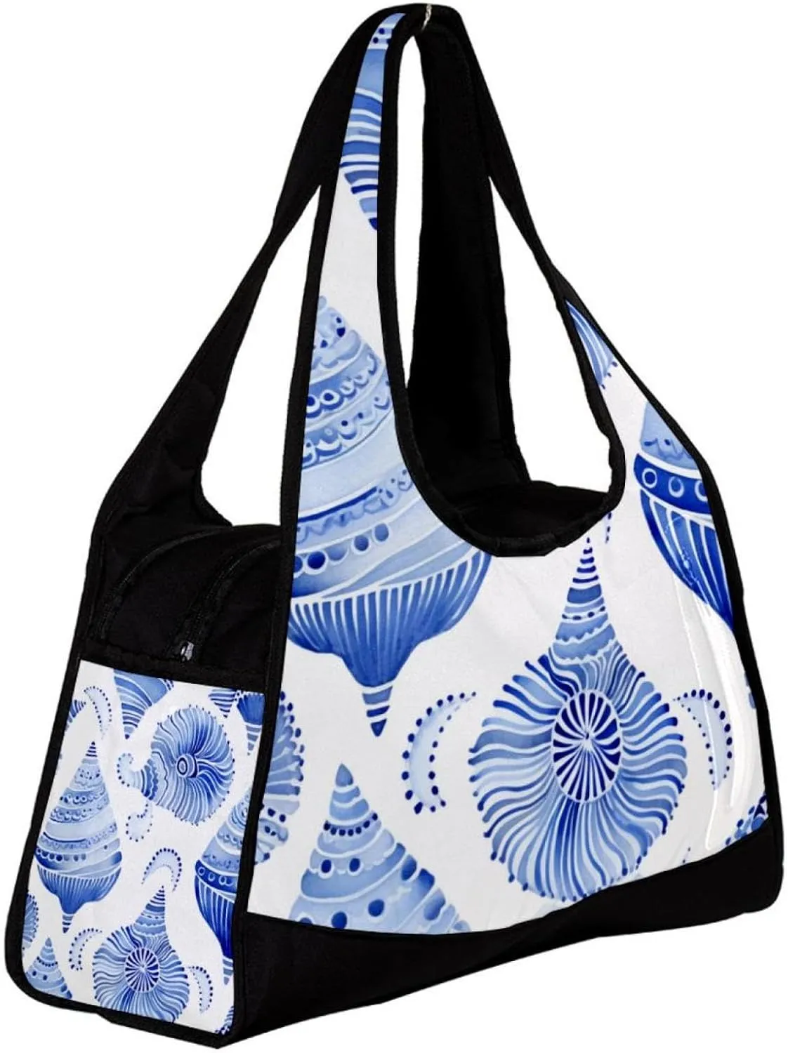 Weekender Travel Bag,Small Gym Bag,Ethnic Print Boho Conch,Gym Duffle Bag