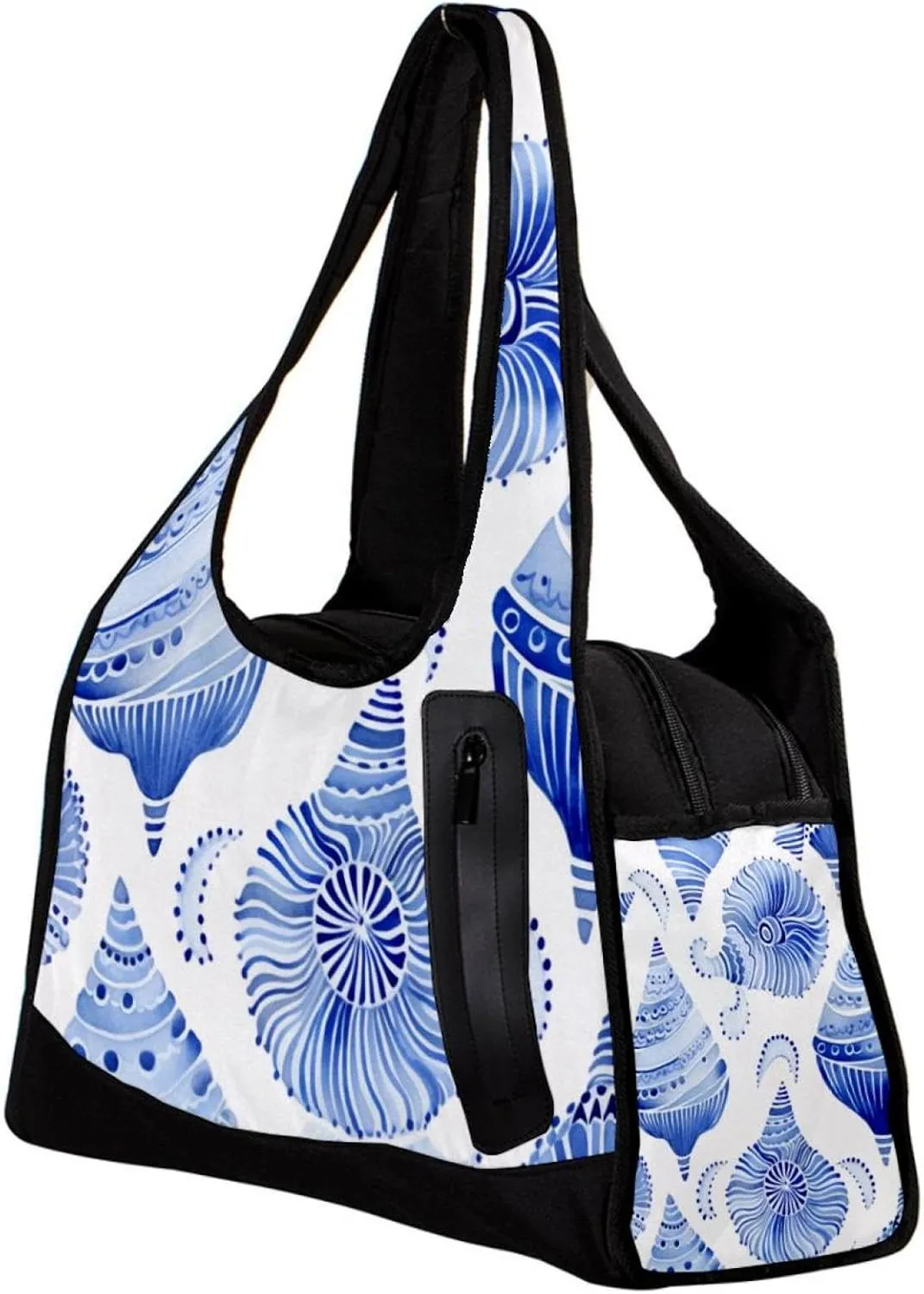 Weekender Travel Bag,Small Gym Bag,Ethnic Print Boho Conch,Gym Duffle Bag