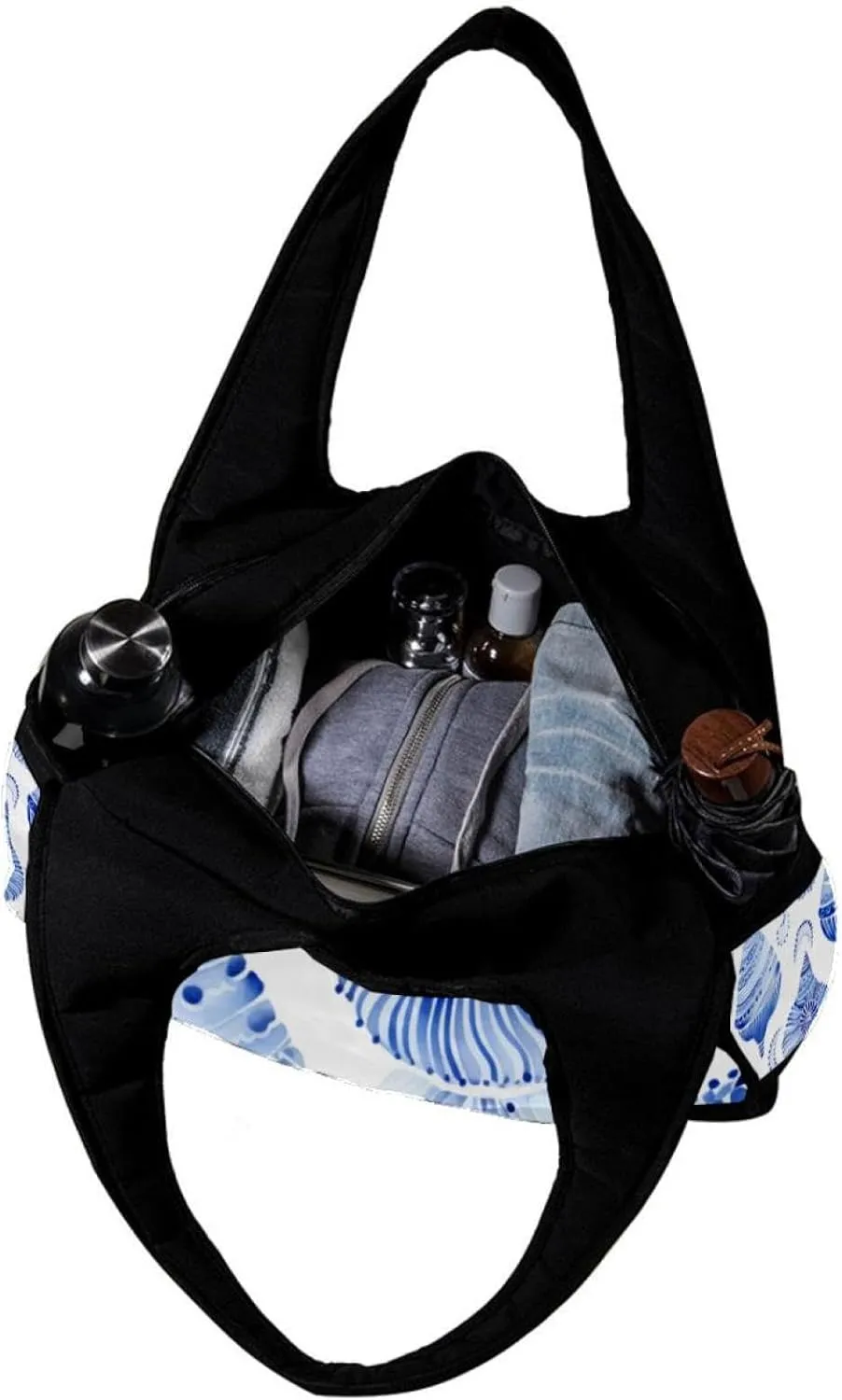 Weekender Travel Bag,Small Gym Bag,Ethnic Print Boho Conch,Gym Duffle Bag