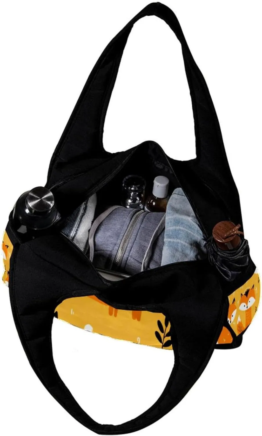 Weekender Travel Bag,Small Gym Bag,Fox Tree Leaves,Gym Duffle Bag