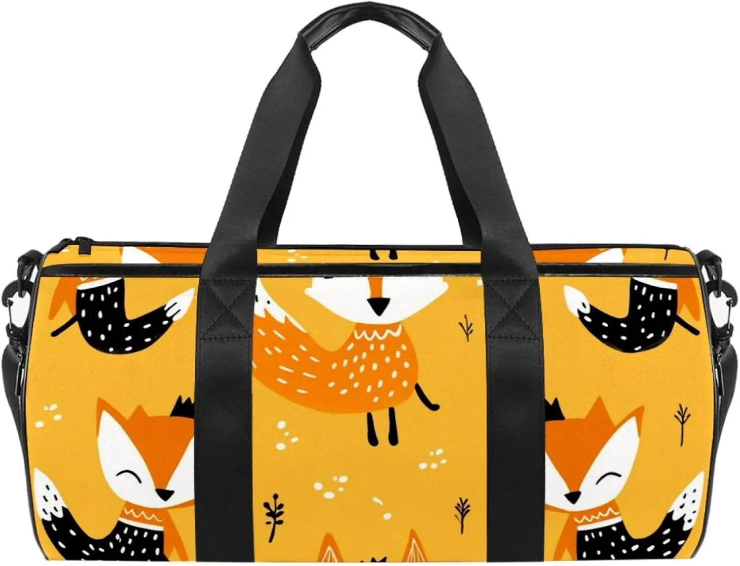 Weekender Travel Bag,Small Gym Bag,Fox Tree Leaves,Gym Duffle Bag