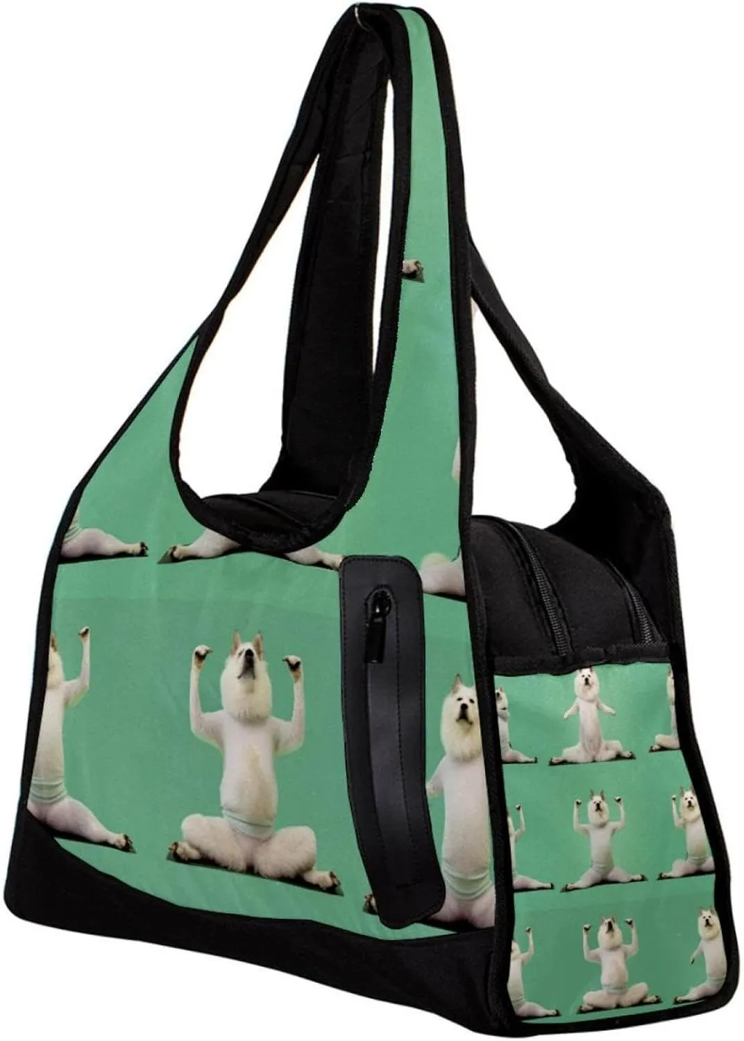 Weekender Travel Bag,Small Gym Bag,Schnauzer Dog Yoga,Gym Duffle Bag