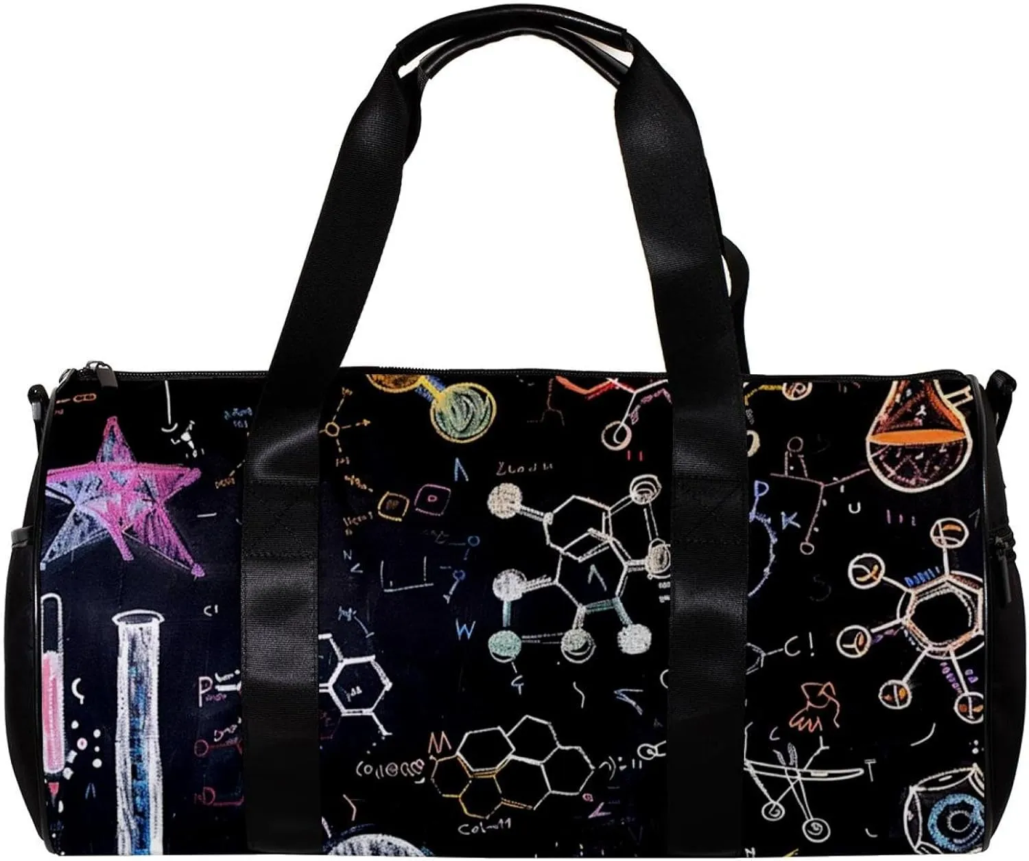 Weekender Travel Bag,Small Gym Bag,Science Theme Chemistry,Gym Duffle Bag
