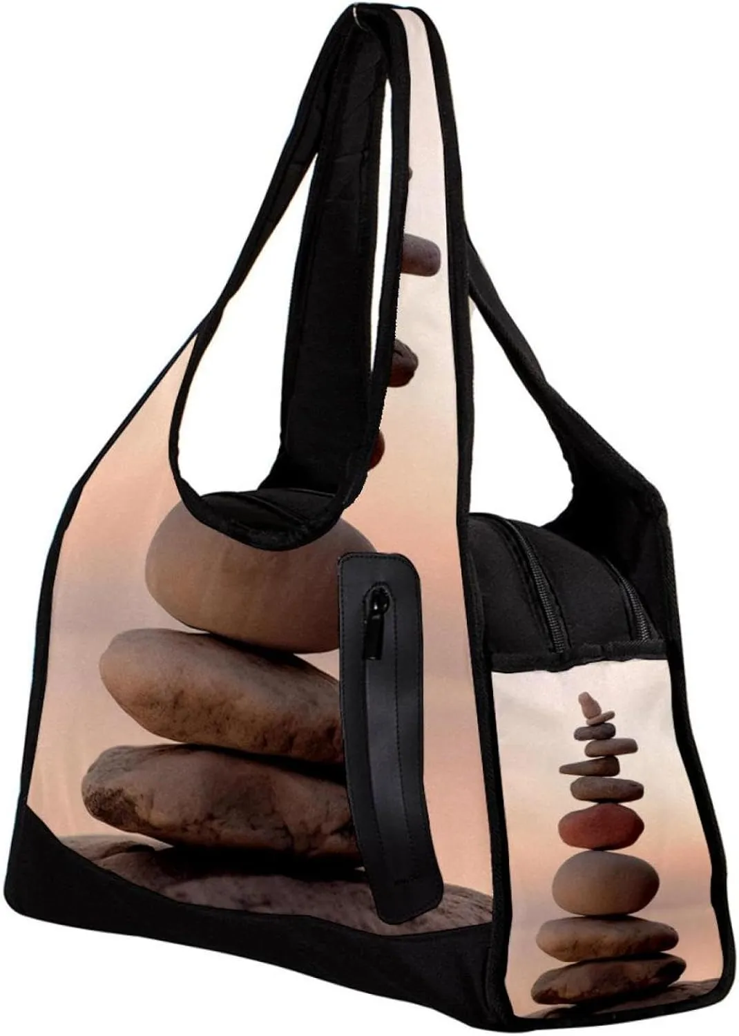 Weekender Travel Bag,Small Gym Bag,Sea Beach Stones,Gym Duffle Bag