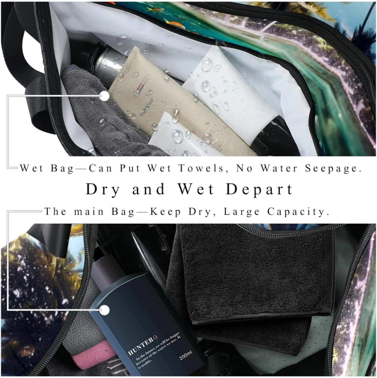 Weekender Travel Bag,Small Gym Bag,Tropicalis Tree Sea Bean,Gym Duffle Bag