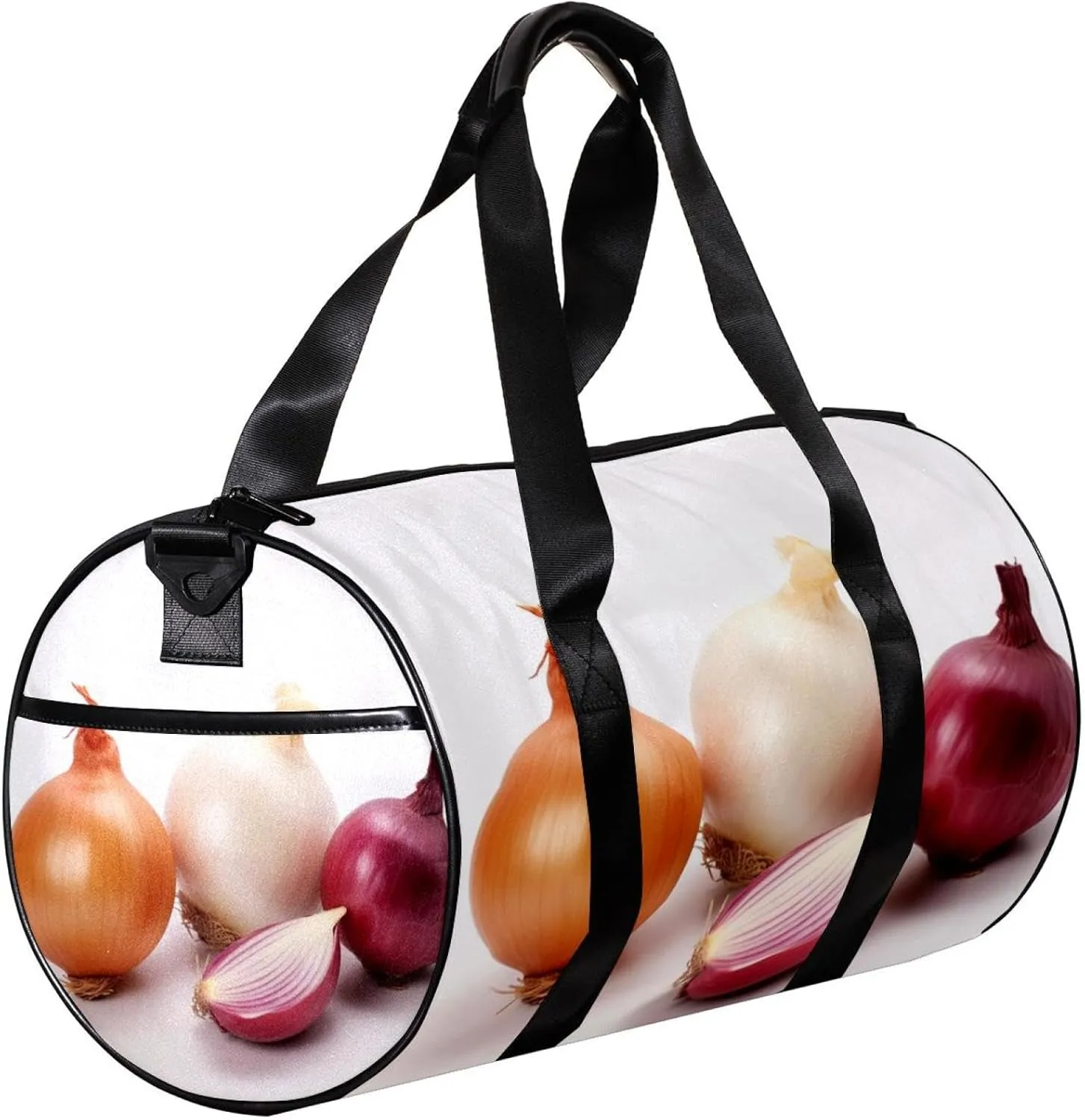 Weekender Travel Bag,Small Gym Bag,Vegetables Onion and Garlic,Gym Duffle Bag