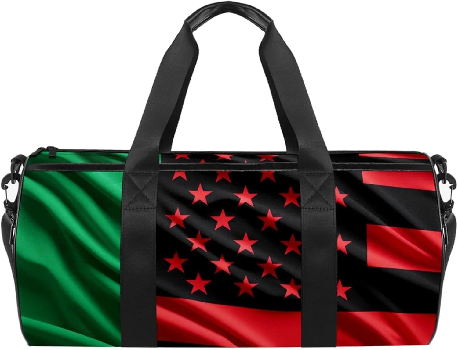 Weekender Travel Bag,Small Gym Bag,Watermelon African American Flag,Gym Duffle Bag