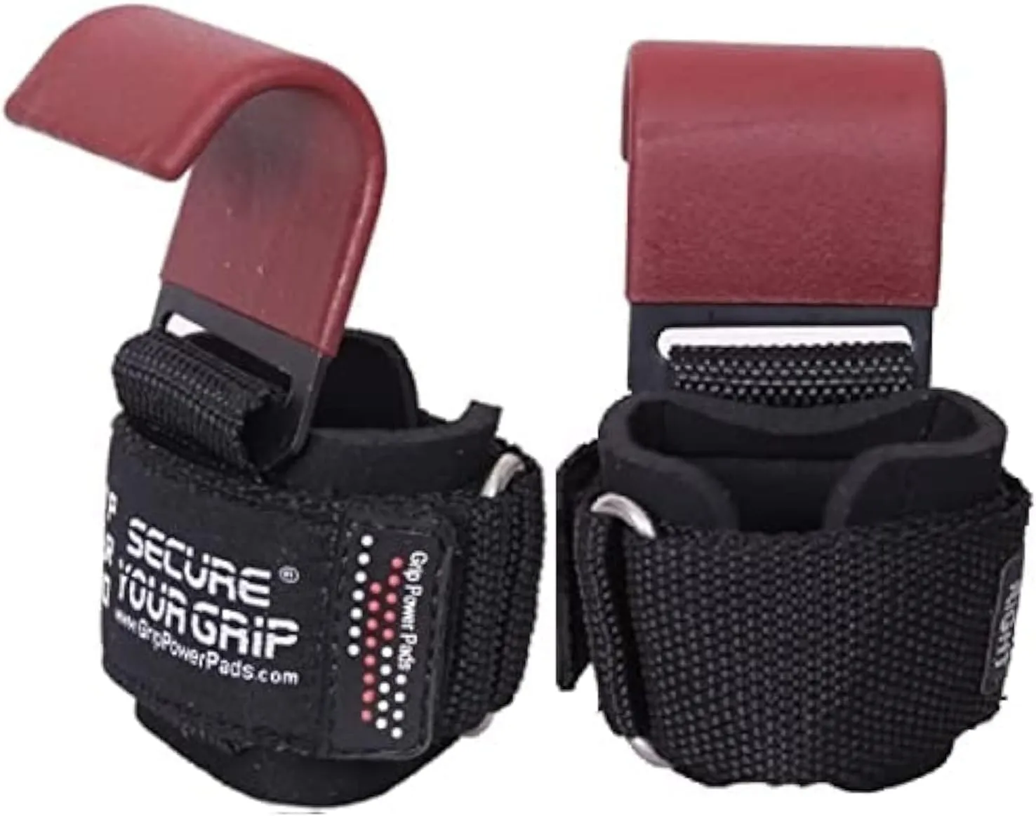 Weight Lifting Hooks Heavy Duty Lifting Wrist Straps Pull Ups Deadlift Straps Power Lifting Grips Padded Workout Straps for Weightlifting Gym Gloves for Men & Women Premium Workout Equipment