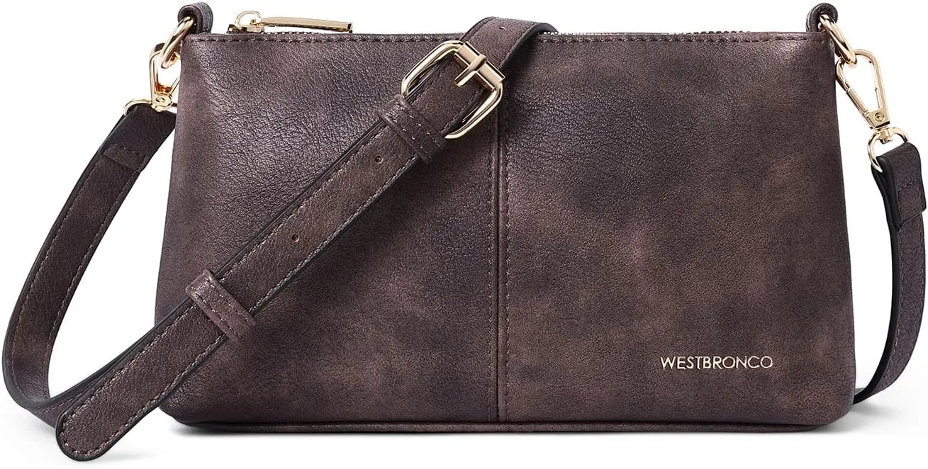 WESTBRONCO Crossbody Bag for Women Vegan Leather Wallet Purses Satchel Shoulder Bags Small Size
