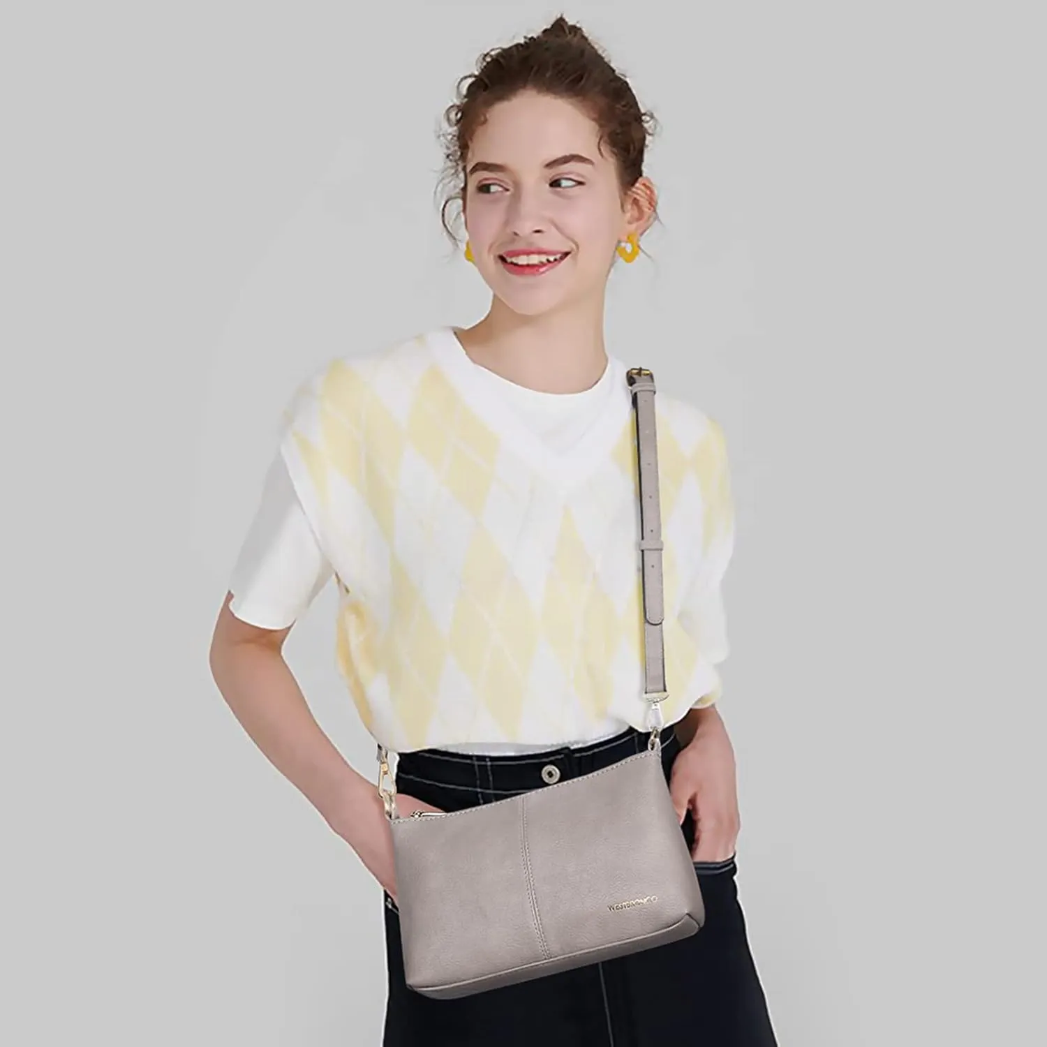 WESTBRONCO Crossbody Bag for Women Vegan Leather Wallet Purses Satchel Shoulder Bags Small Size