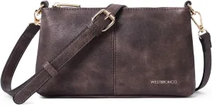WESTBRONCO Crossbody Bag for Women Vegan Leather Wallet Purses Satchel Shoulder Bags Small Size