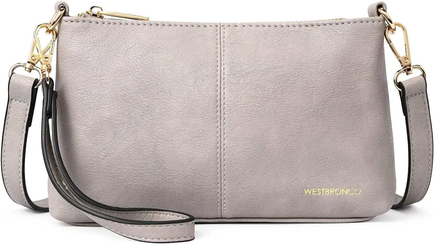 WESTBRONCO Crossbody Bag for Women Vegan Leather Wallet Purses Satchel Shoulder Bags Small Size