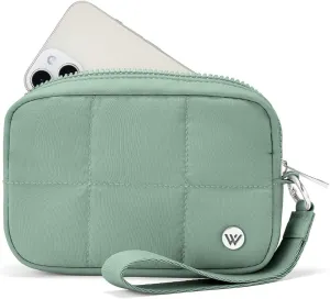 WESTBRONCO Puffer Wristlet Wallets for Women Nylon Wallet with Zipper Quilted Purse for Travel Credit Card Holder Phone