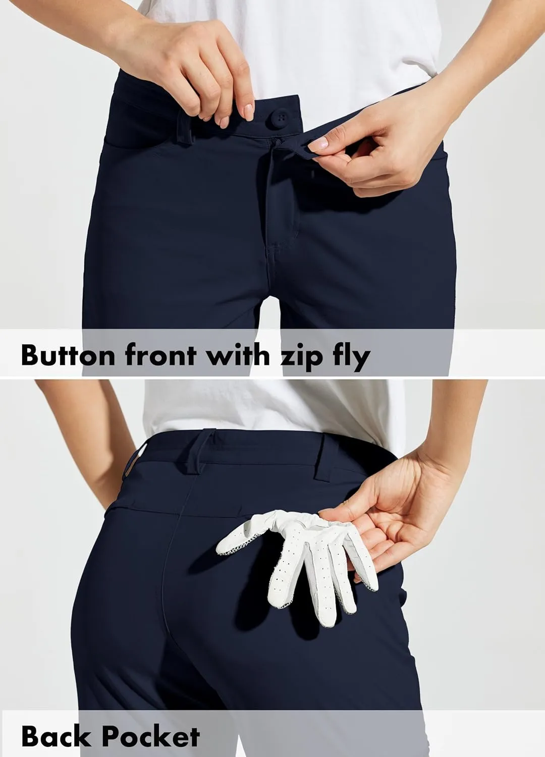 Willit Women's Golf Pants Hiking Cargo Pants Quick Dry Lightweight Outdoor Casual Pants Water Resistant