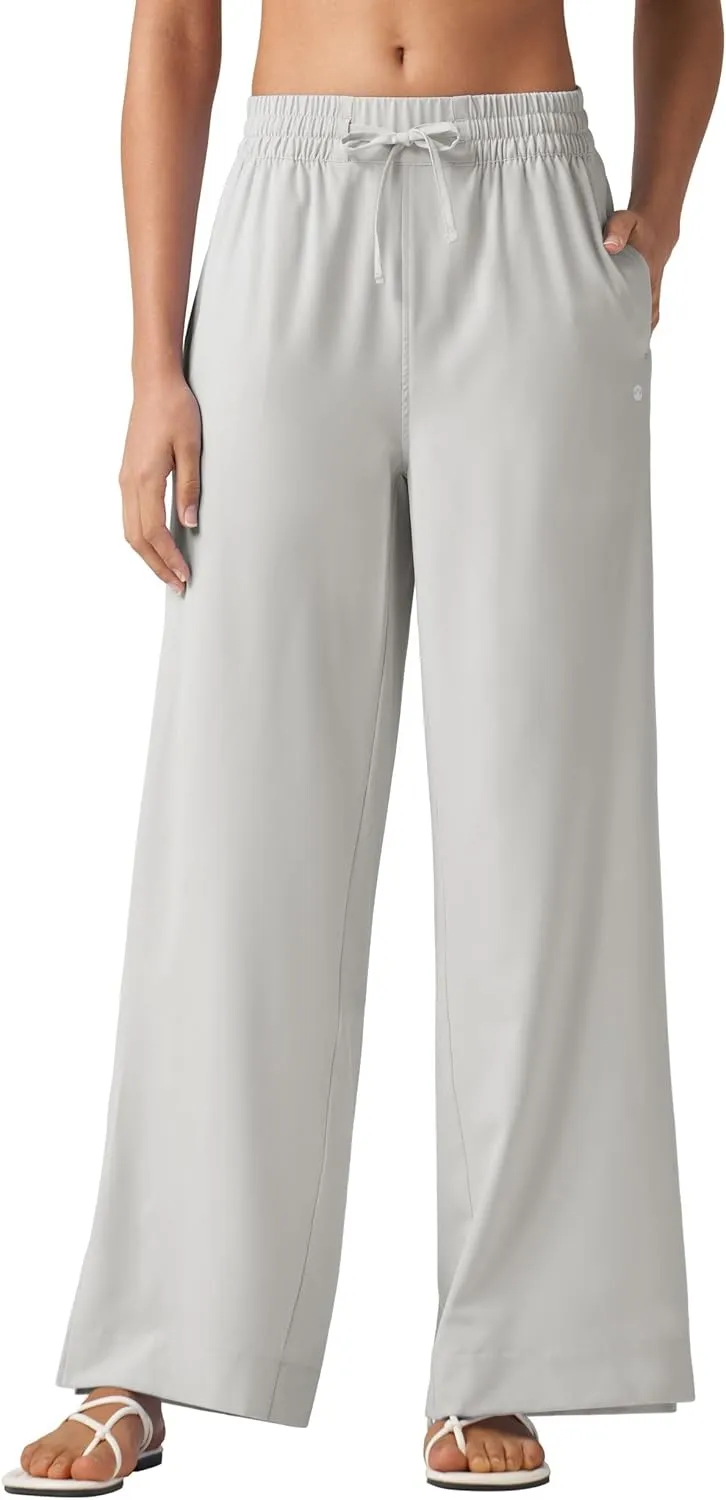 Willit Women's Wide Leg Pants Swim Beach Pants UPF 50  Lightweight Travel Quick Dry Sun Protective 29" 31"