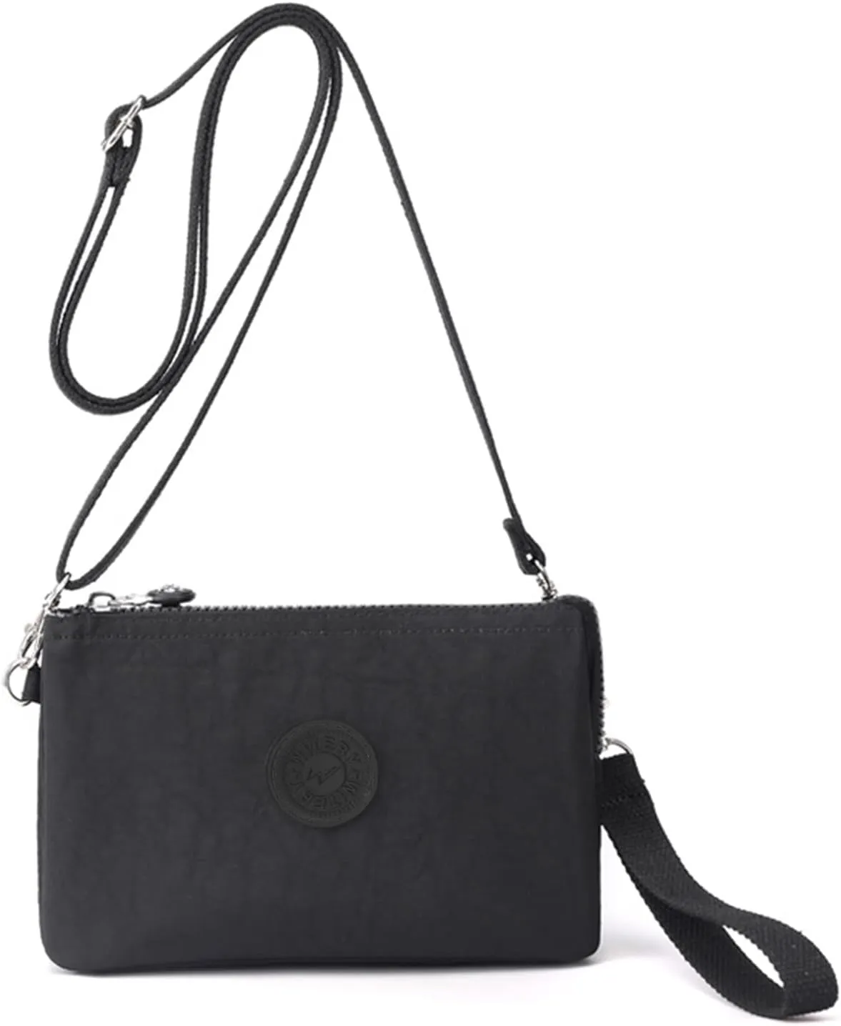 WITERY Wristlet Purse for Women - Waterproof Nylon Multi Pocket Small Clutch Purse with Shoulder and Wrist Straps